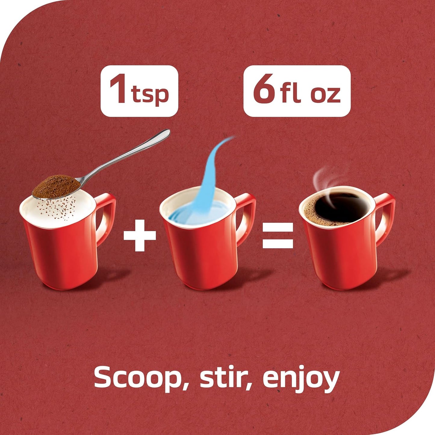 simple 1-teaspoon + 6-oz hot water preparation