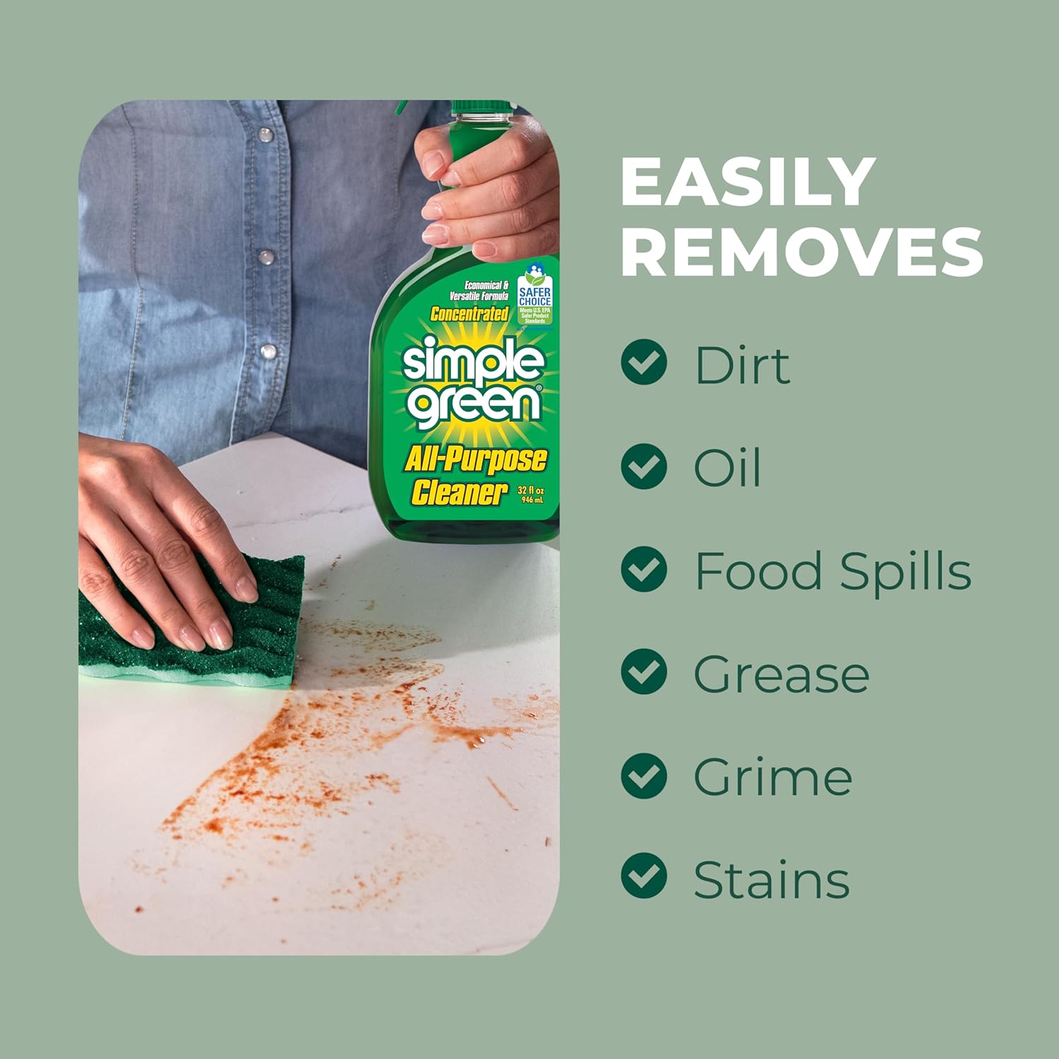 Simple Green All-Purpose Cleaner – Home Office and Study Space Degreaser for Focused Workdays