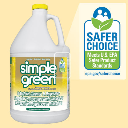 Simple Green Industrial Cleaner and Degreaser 1 Gal. Lemon Scent – Heavy-Duty Degreaser for Warehouse Floors and Loading Docks