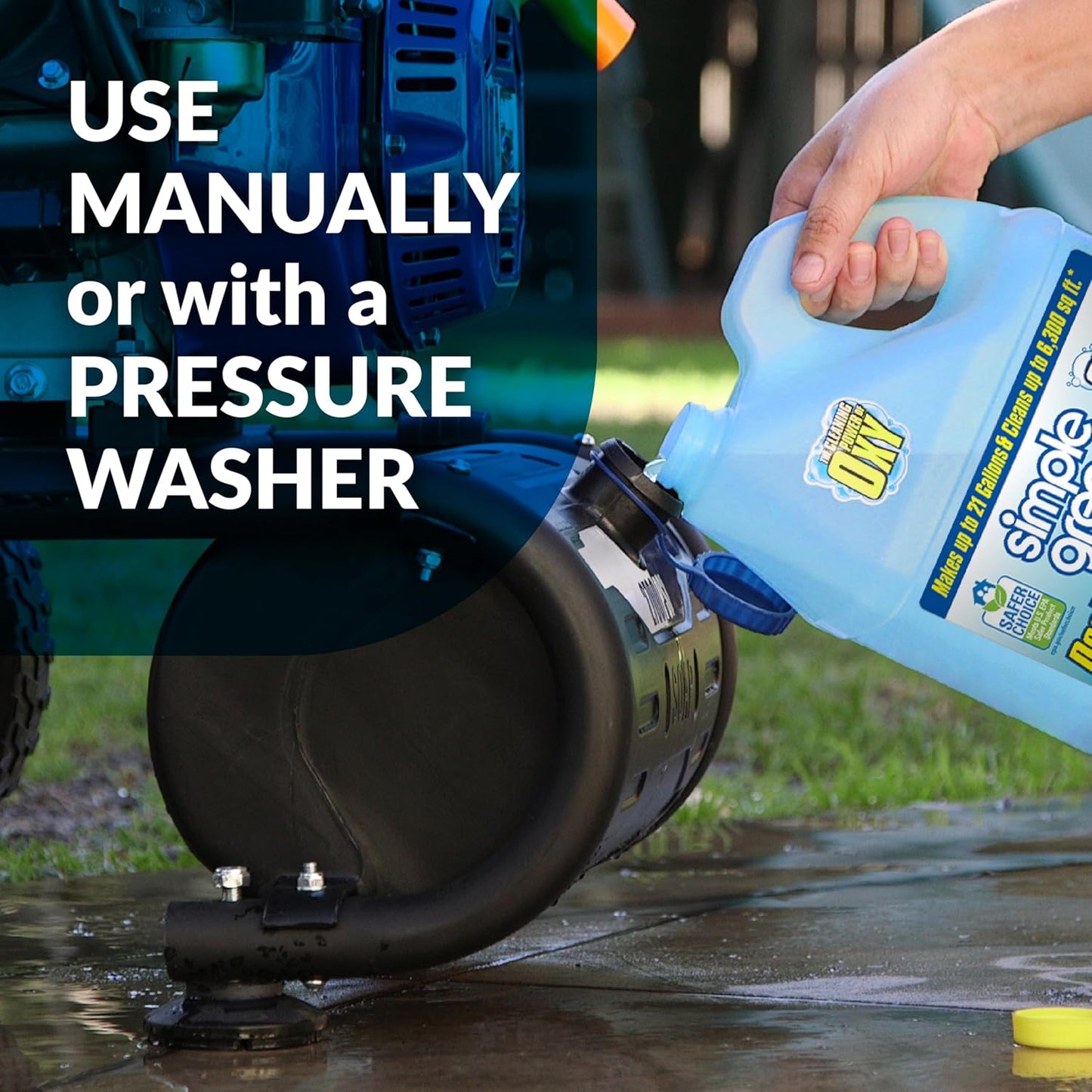 Simple Green Oxy Solve Deck and Fence Pressure Washer Cleaner – Backyard Deck Prep for Summer Staining