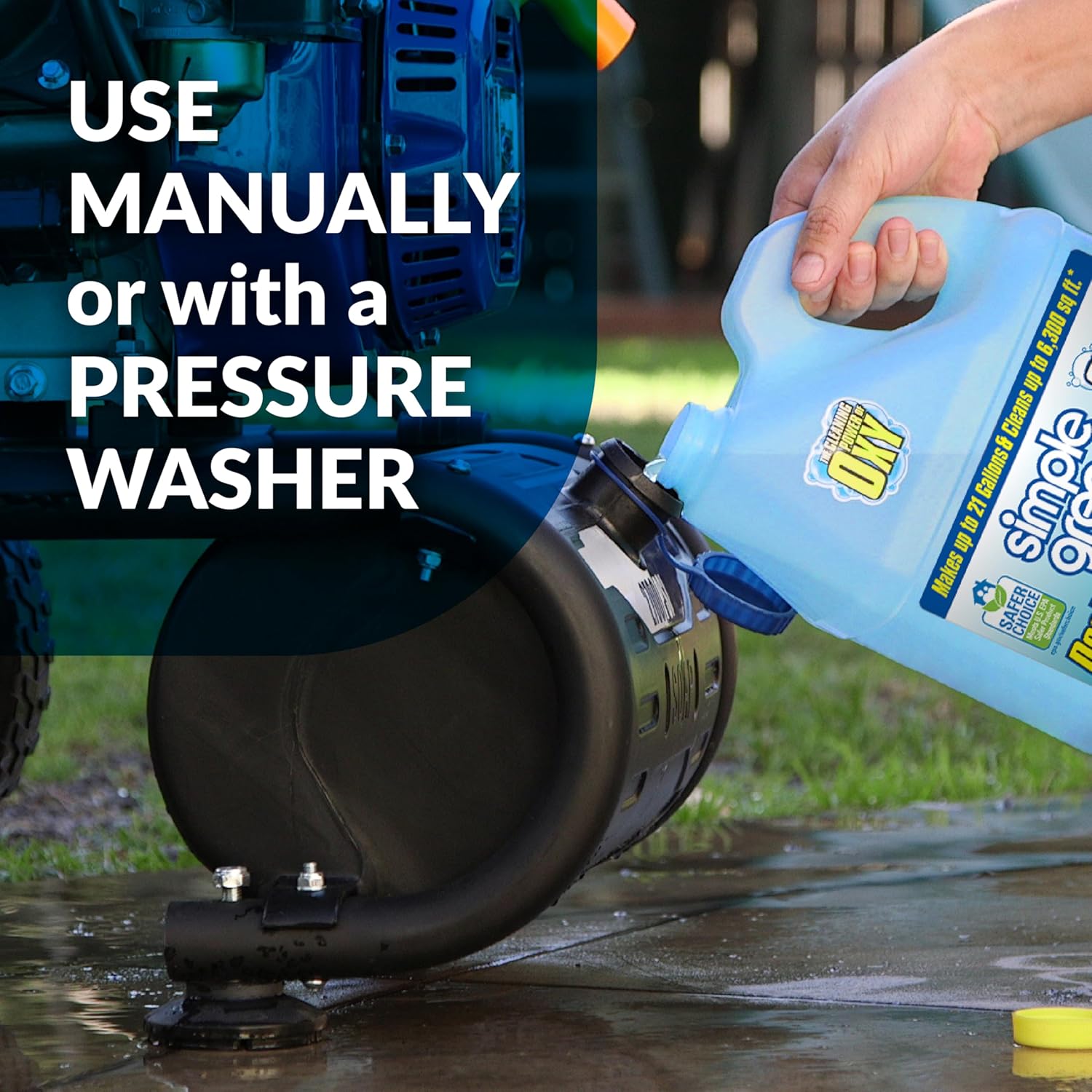 Simple Green Oxy Solve Deck and Fence Pressure Washer Cleaner – Backyard Deck Prep for Summer Staining