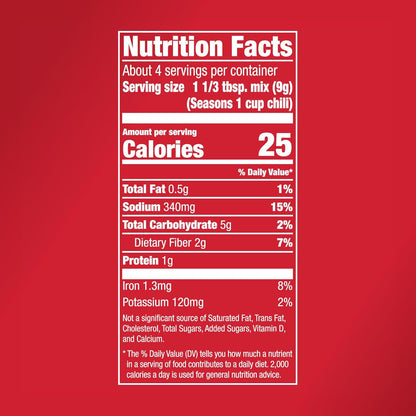 single 1.25 oz packet yielding four servings per use