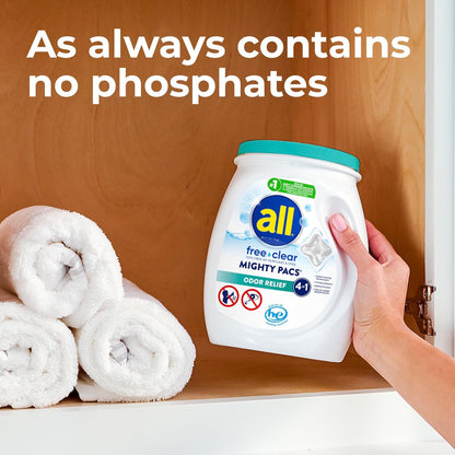 single-dose mighty pac format with pre-measured detergent