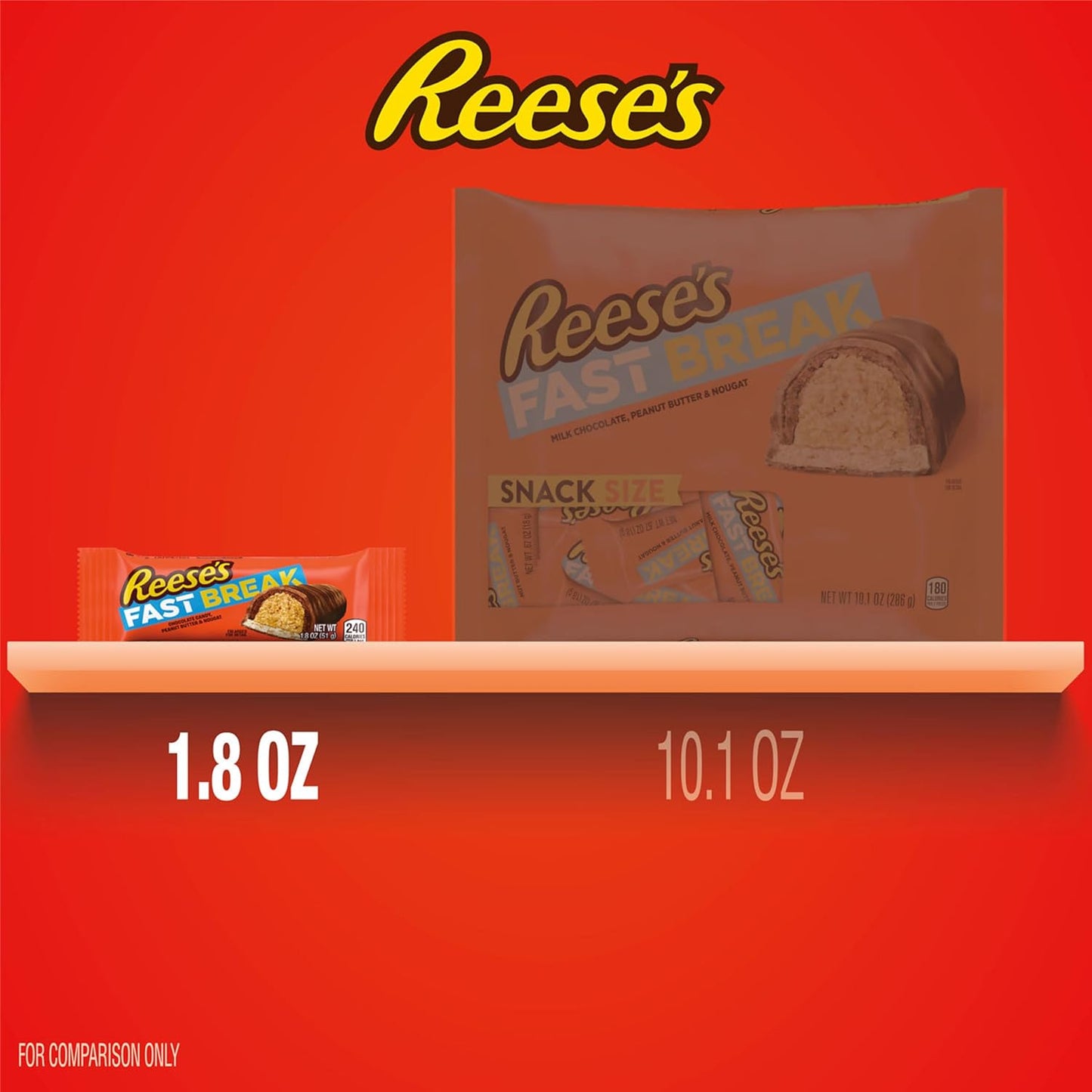 single-portion 1.8 oz bar size suited for lunch boxes, vending slots and concession resale