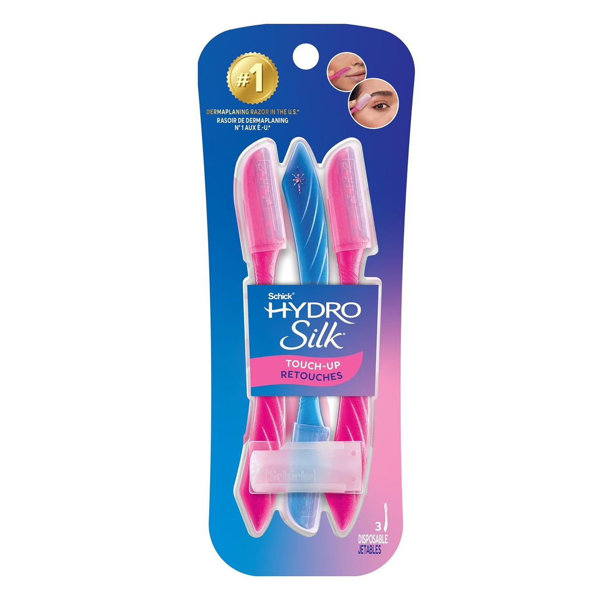 single precision blade with fine micro-guards to protect delicate facial skin