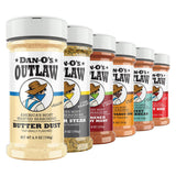 Dan-O's Outlaw Seasoning 6 Bottle Gift Set – Bold Birthday Present for Grilling Dads, Hosts, and Foodie Friends