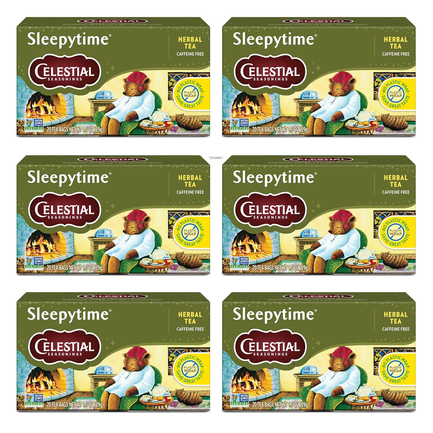 six distinct flavor varieties in one value pack (honey, vanilla, mint, peach, lavender, original sleepytime)