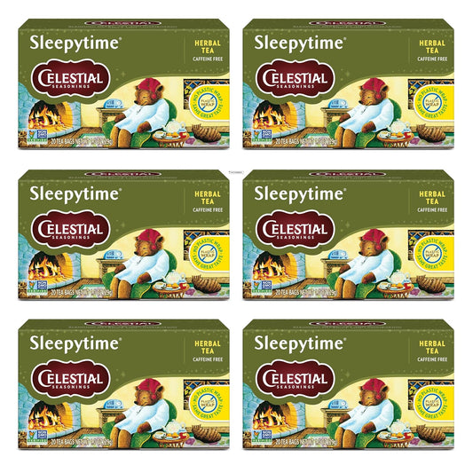 six distinct flavor varieties in one value pack (honey, vanilla, mint, peach, lavender, original sleepytime)