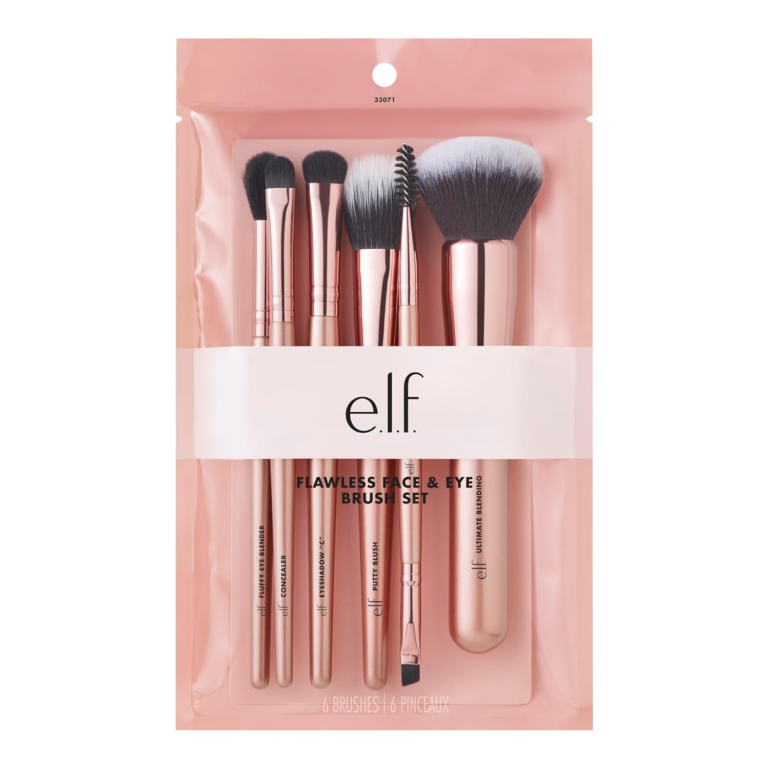 six-piece brush kit covering face, eyes, and brows