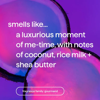 six scent variants (coco twist, pure peace, simply nourish, daily zen, glacier + granite, sea + surf) in single or 2-pack configurations