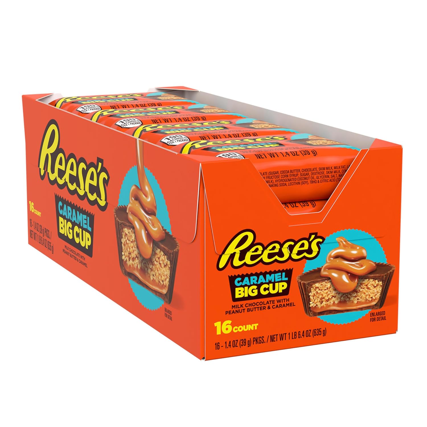 sixteen (16) 1.4 oz individually wrapped packs per box for grab-and-go convenience