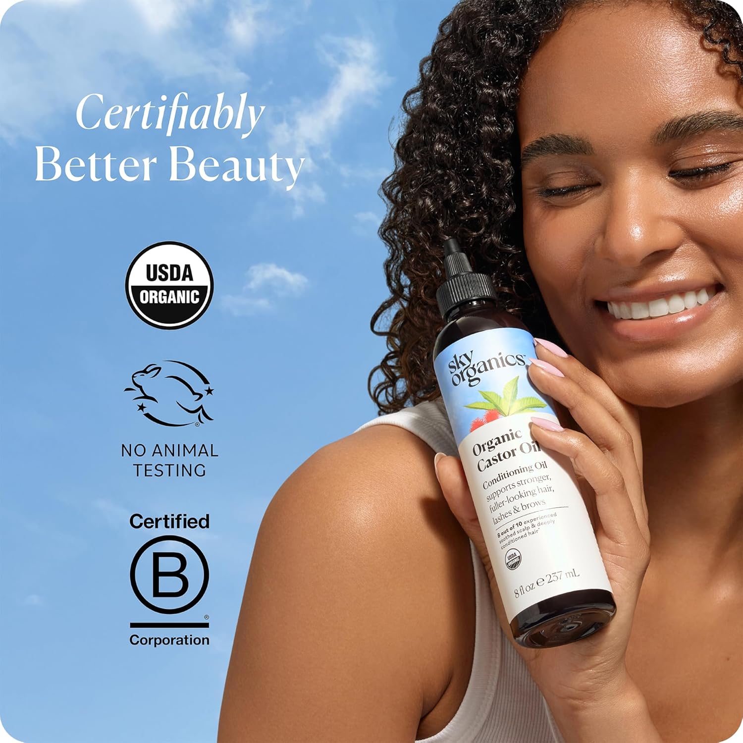Sky Organics Castor Oil – All-in-One Beauty Essential Replacing Multiple Hair, Skin, and Lash Products