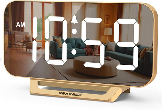 slim mirror-finish led face with 6-inch large digit display