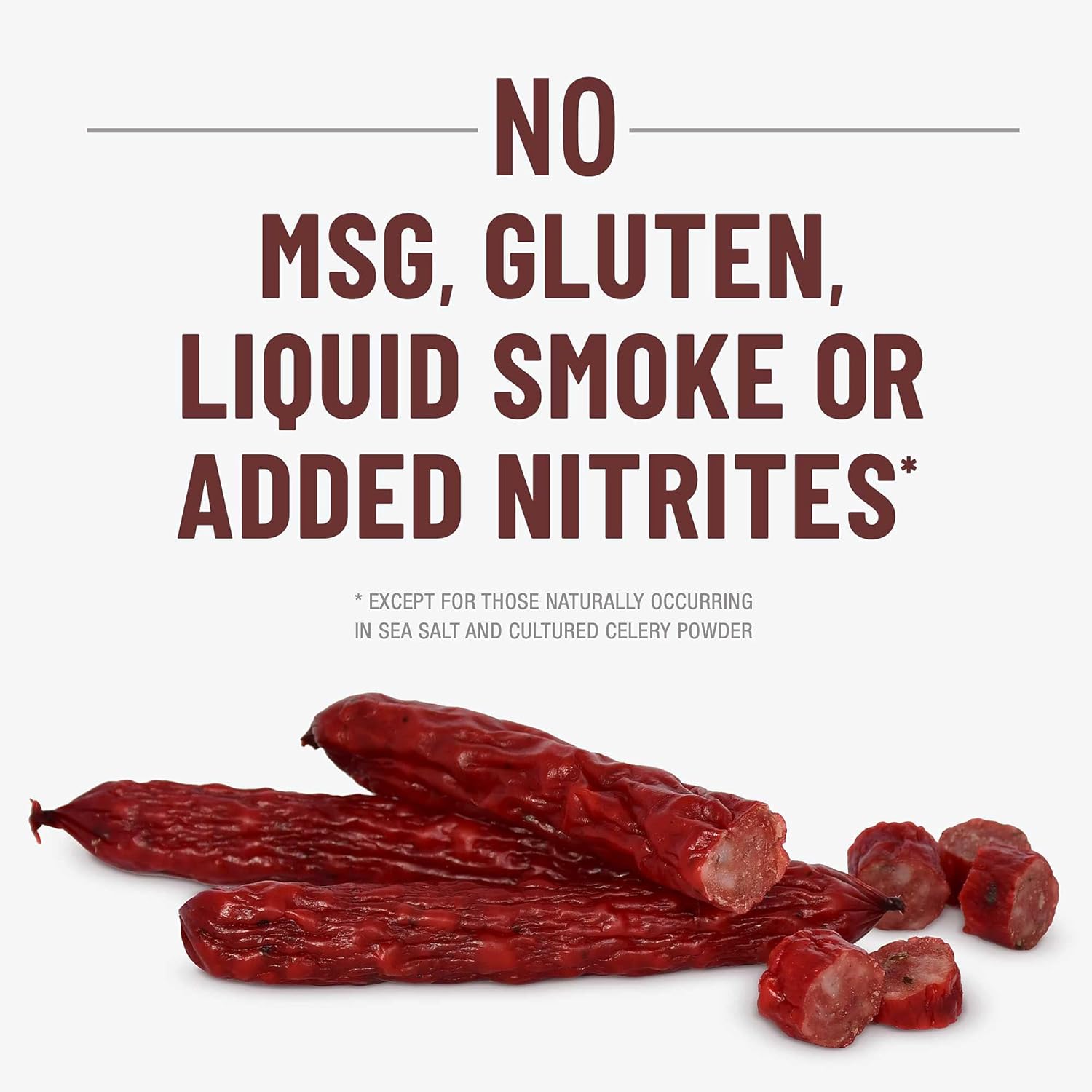 slow-dried, never-frozen pork with no nitrites added