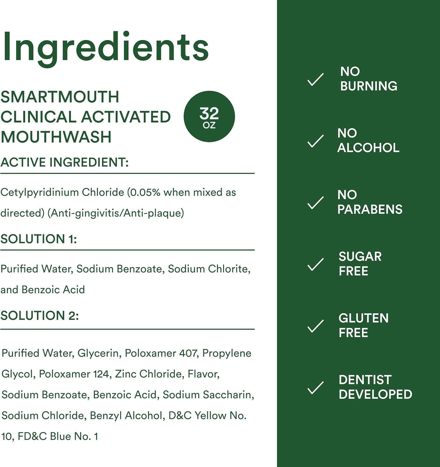 SmartMouth Clinical Activated Mouthwash System – Premium Dentist-Developed Oral Care for the Discerning Professional, 32 fl oz