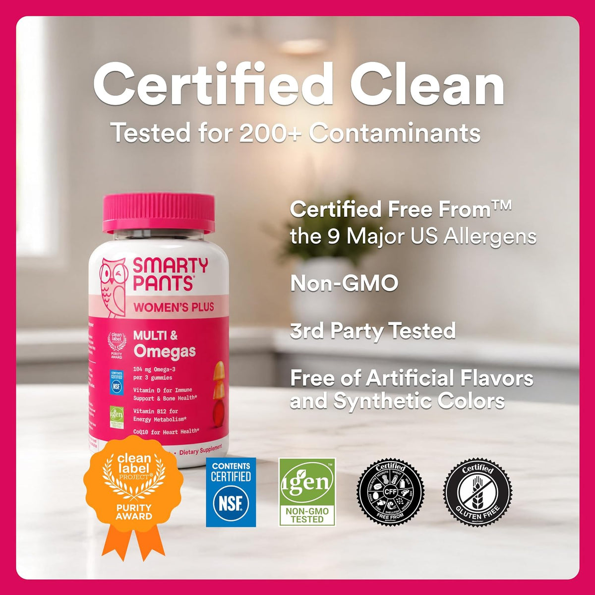 SmartyPants Women's Multivitamin Gummies – Bedside Vanity Beauty Supplement, 21 Nutrients in 3 Gummies