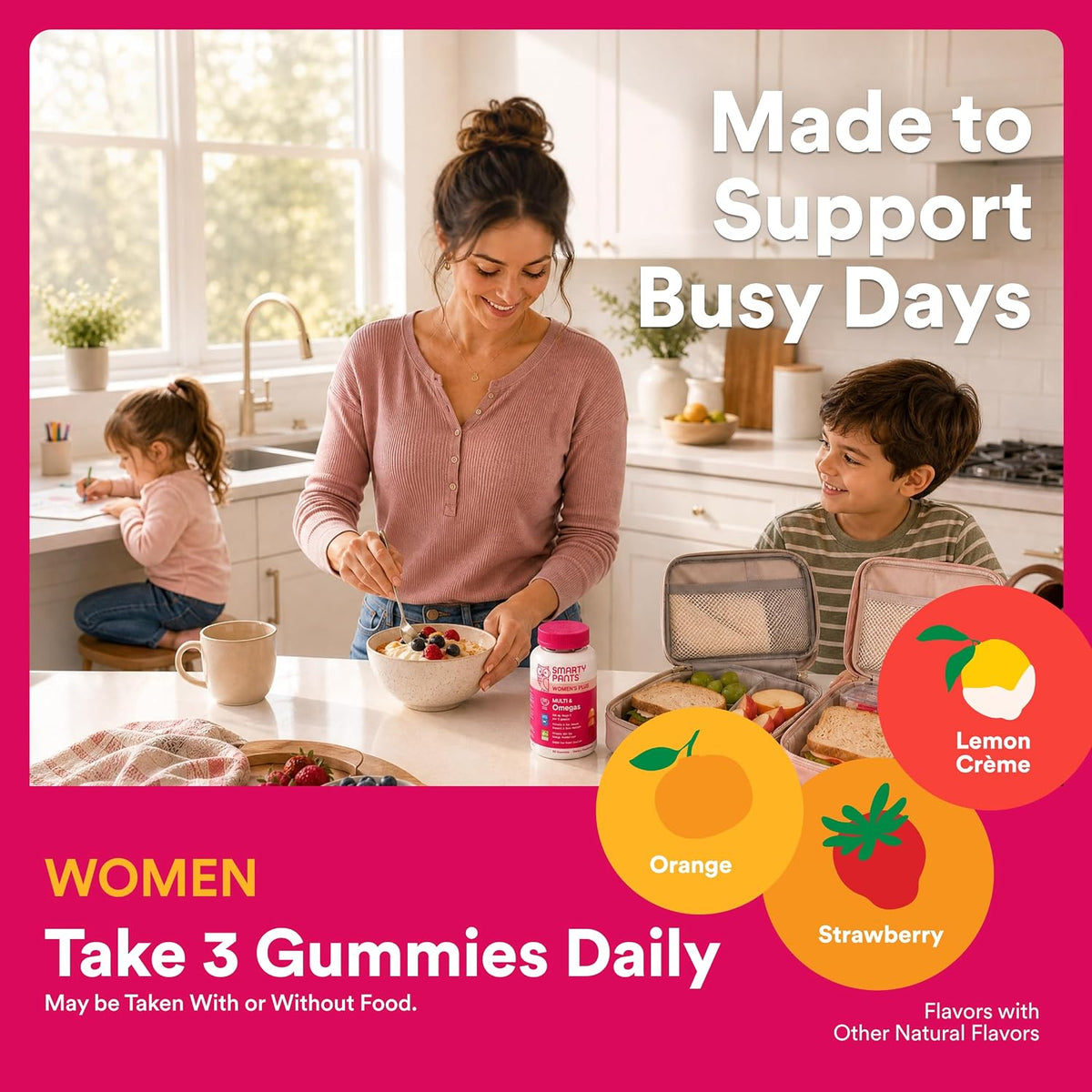 SmartyPants Women's Multivitamin Gummies – Bedside Vanity Beauty Supplement, 21 Nutrients in 3 Gummies