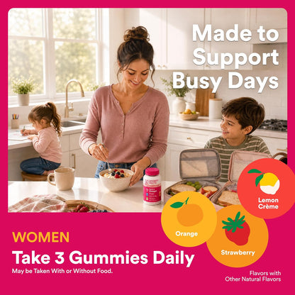 SmartyPants Women's Multivitamin Gummies – Bedside Vanity Beauty Supplement, 21 Nutrients in 3 Gummies
