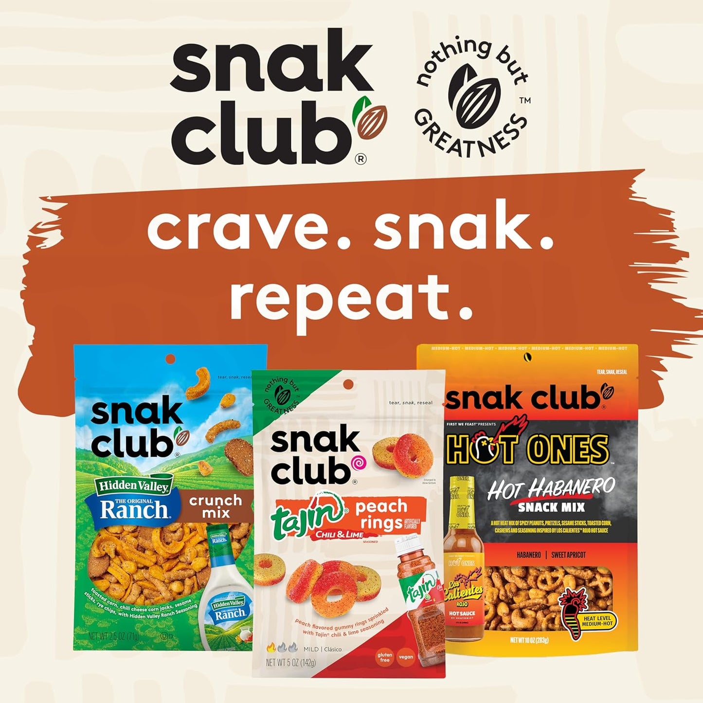 Snak Club Cajun Trail Snack Mix – Portable Protein Fuel for Hiking, Camping, and Picnic Adventures, 15 oz Resealable Pouch
