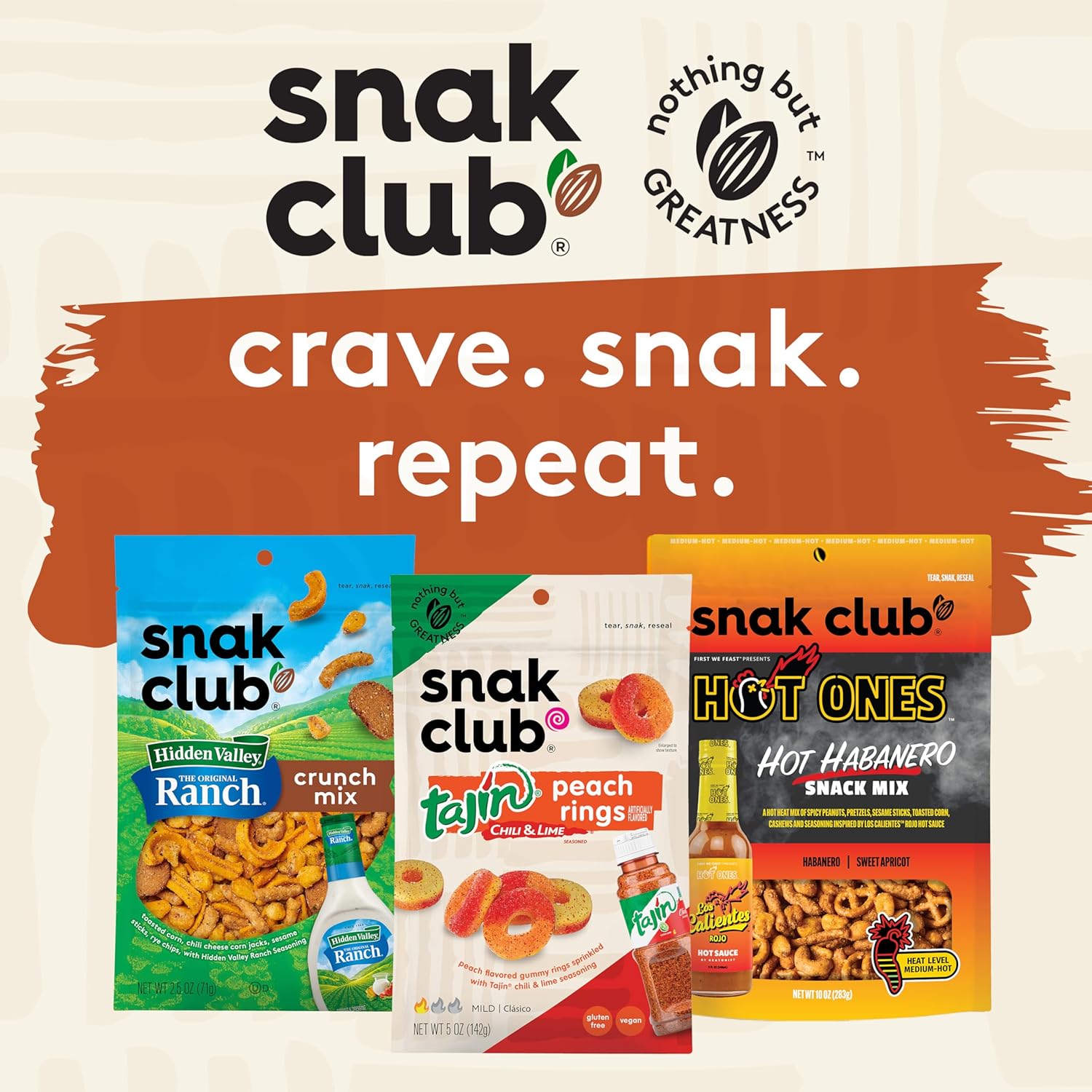 Snak Club Cajun Trail Snack Mix – Portable Protein Fuel for Hiking, Camping, and Picnic Adventures, 15 oz Resealable Pouch
