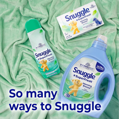 Snuggle SuperFresh Fabric Softener Liquid – Morning Breeze Scent for a Calming Self-Care Laundry Ritual, 150 Loads