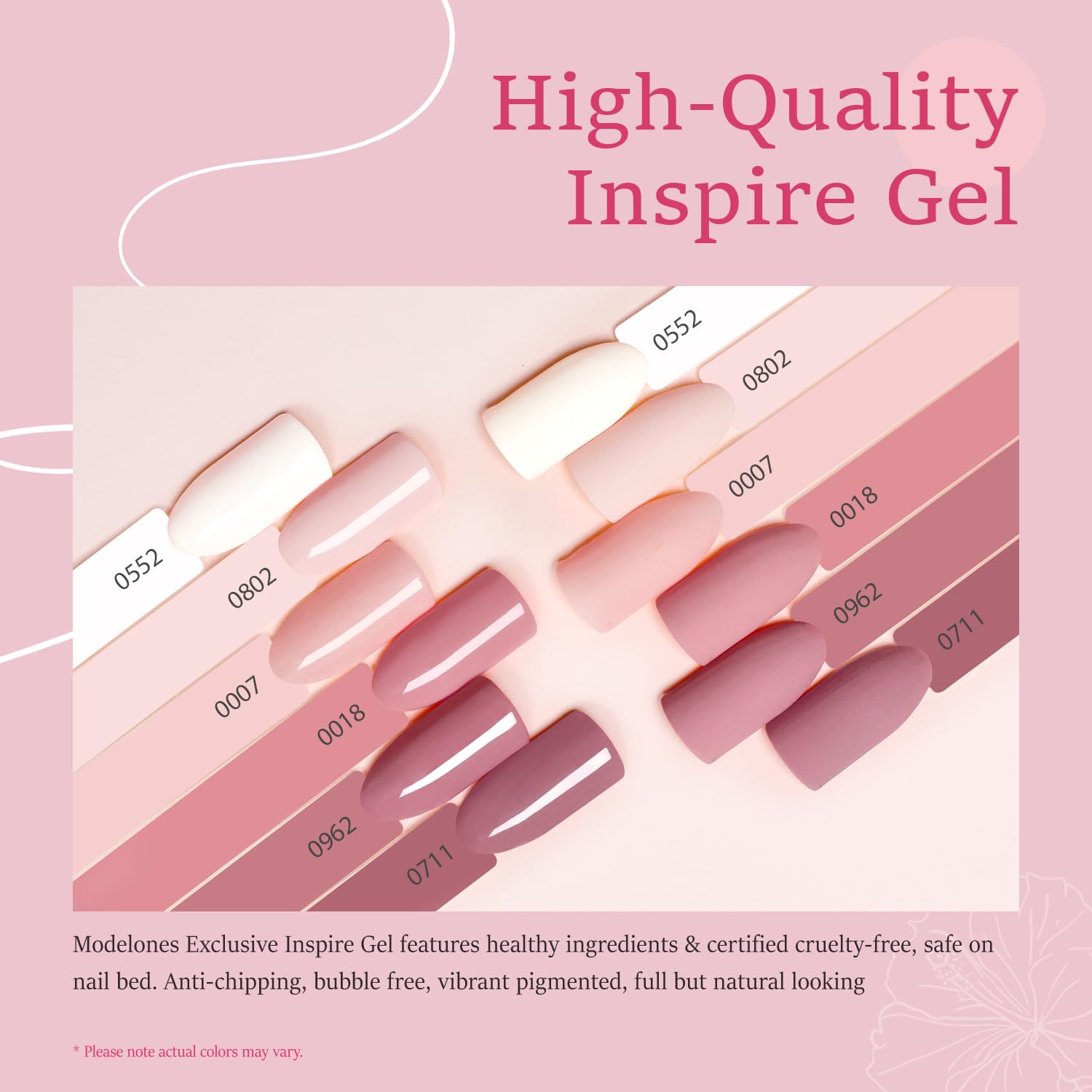 soak-off led/uv gel formula with inspire gel technology