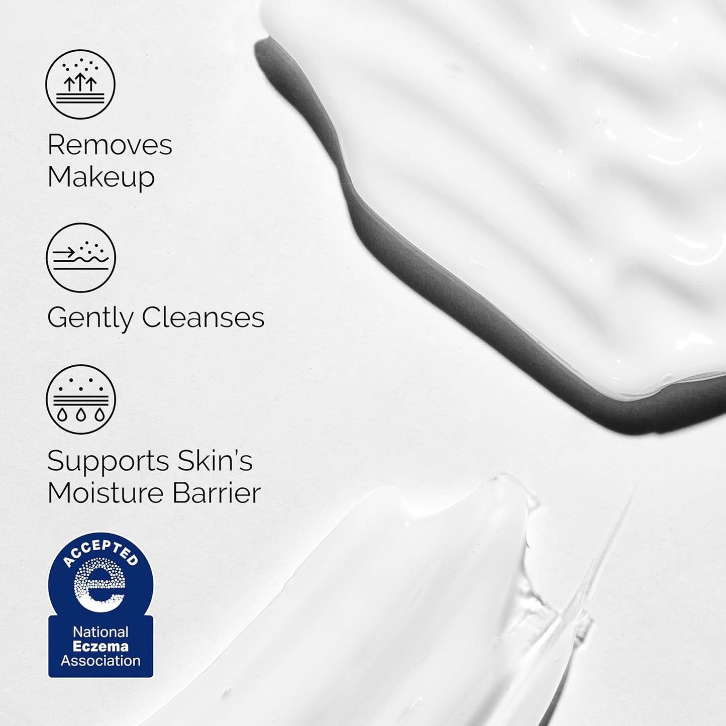 soap-free, non-comedogenic cream-balm texture