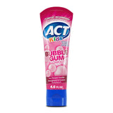 ACT Kids Anticavity Toothpaste – Bubble Gum Flavor for Kids Ages 2 and Up, 4.6 oz Daily Brushing