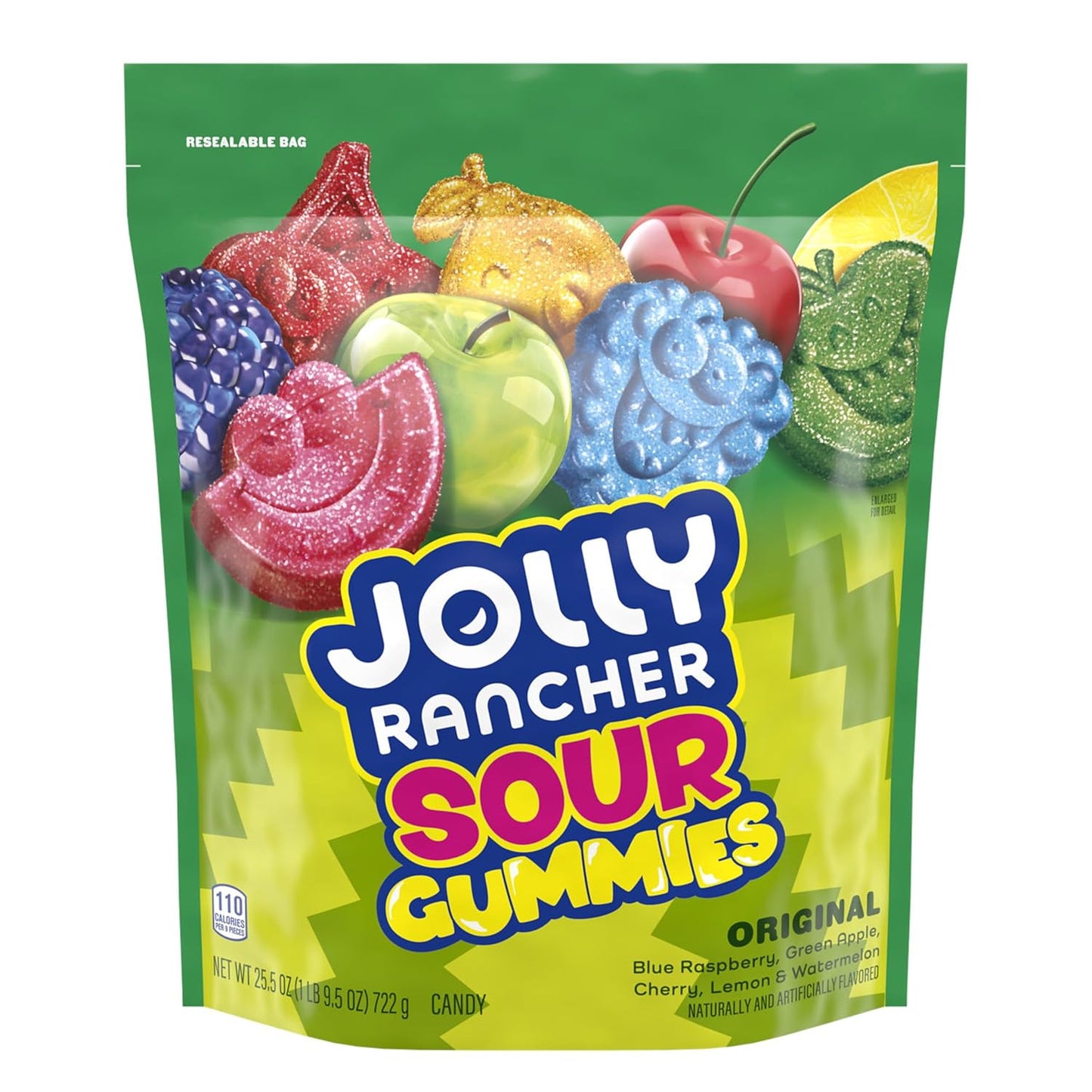 soft and chewy gummy texture with a sweet-and-sour coating