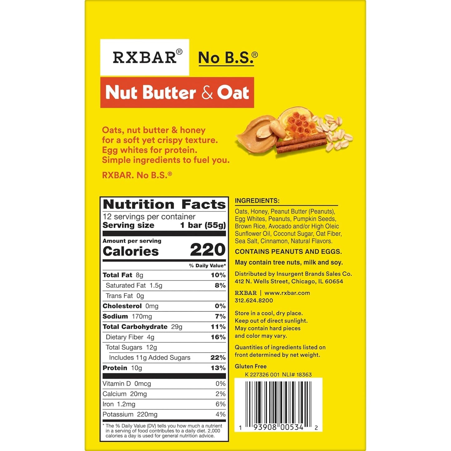 soft and crispy texture from creamy nut butter layered with whole grain oats