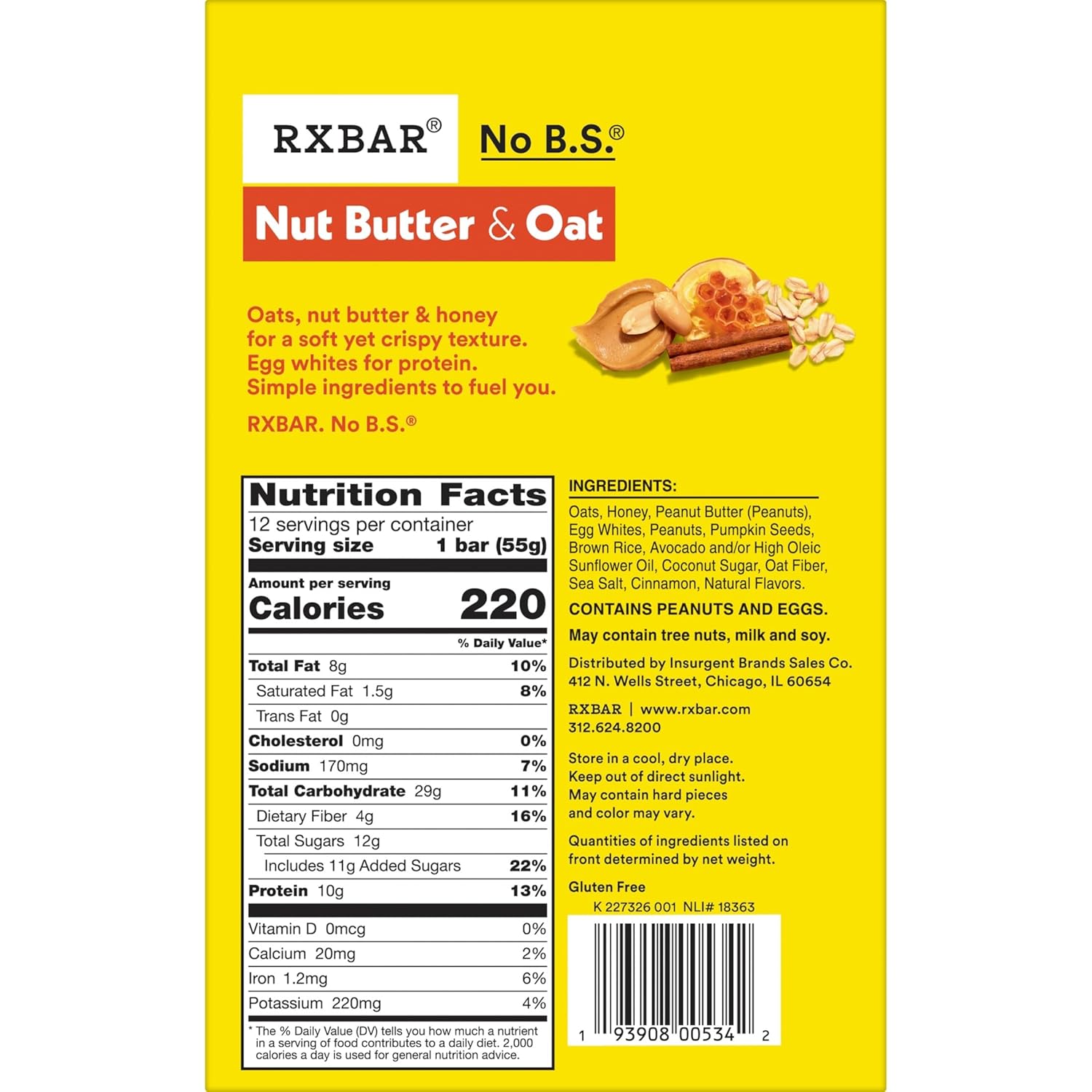 soft and crispy texture from creamy nut butter layered with whole grain oats