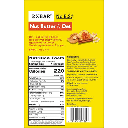 soft and crispy texture from creamy nut butter layered with whole grain oats