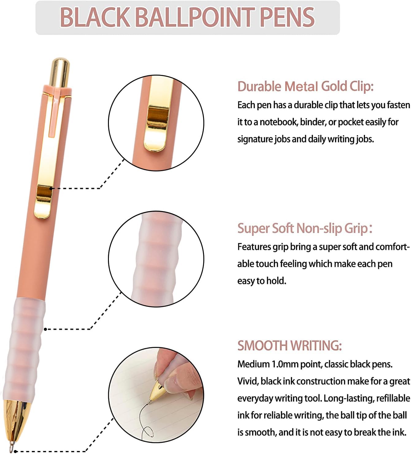 soft contoured non-slip grip barrel