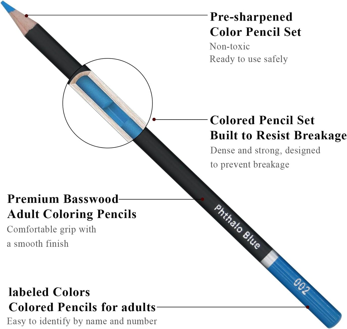 soft-core leads with high pigmentation optimized for blending, layering, and burnishing