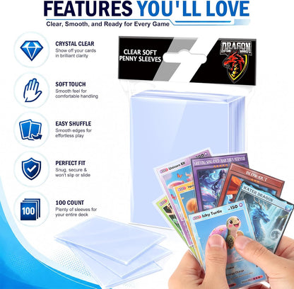 soft penny-sleeve thickness designed to slide smoothly into top loaders and 9-pocket binder pages