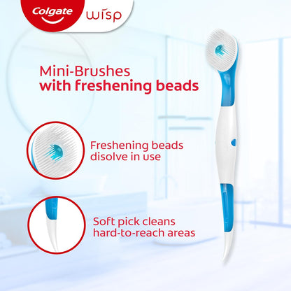 soft pick integrated into handle base for interdental cleaning
