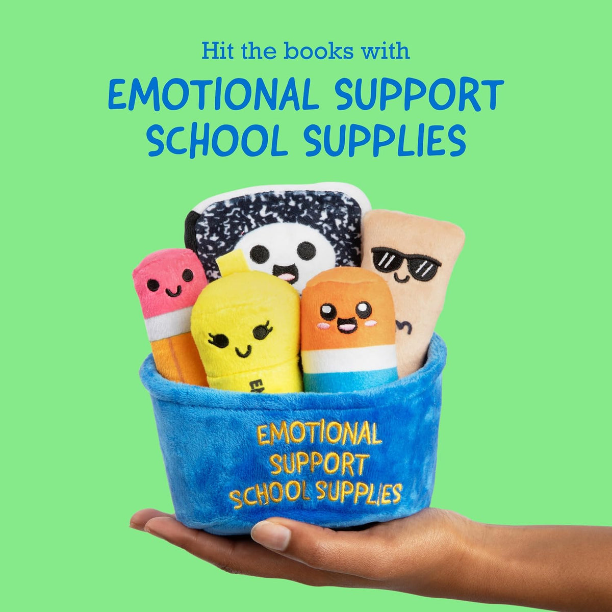 soft polyester fill and fabric designed for squish and hugging