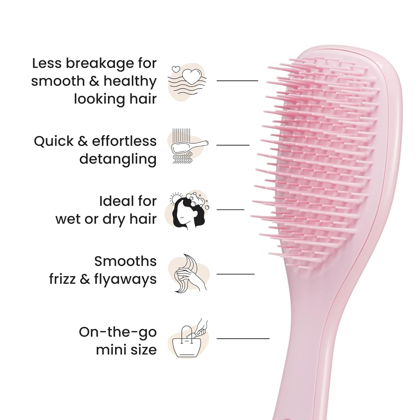 soft-tip teeth that are safe for sensitive scalps and small hands