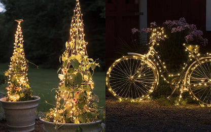 Solhice 2 Pack Battery LED Lights – Flameless Twinkle Garland for Homes with Kids, Pets, and Sleep Safety