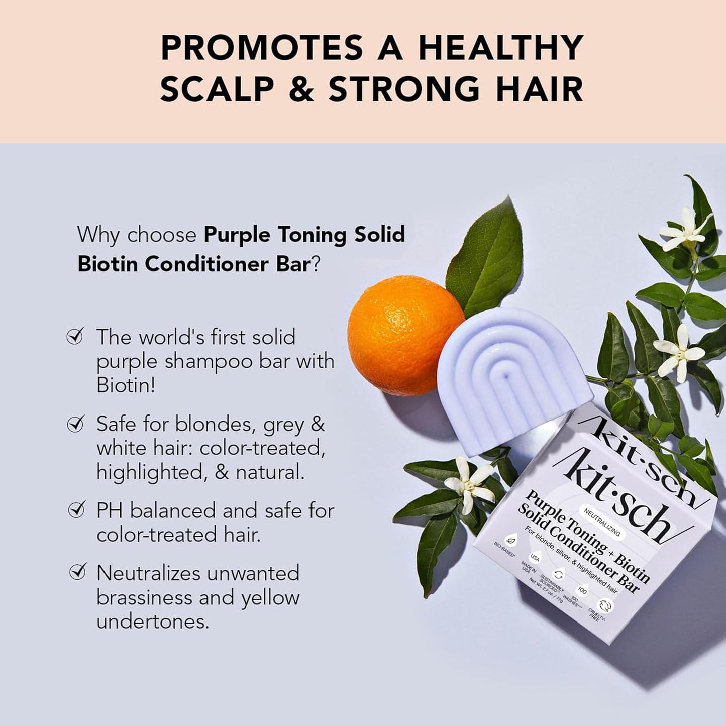 solid 2.7oz bar form equivalent to two bottles of liquid conditioner