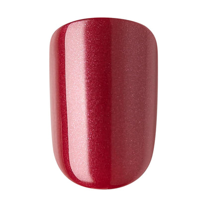solid color gel-finish surface in curated shades (reds, purples) with no bling or accents