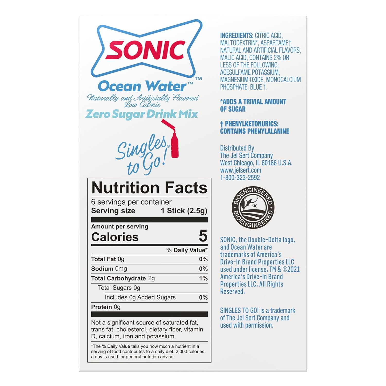 Sonic Singles to Go! Drink Mix Variety Pack – Sugar-Free Hydration for Self-Care Routines and Mindful Drinking Habits