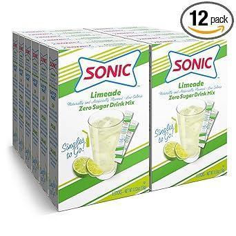Sonic Singles To Go Limeade & Cherry Limeade Powder Packets – Leak-Proof Drink Mix for Picnics and Outdoor Adventures