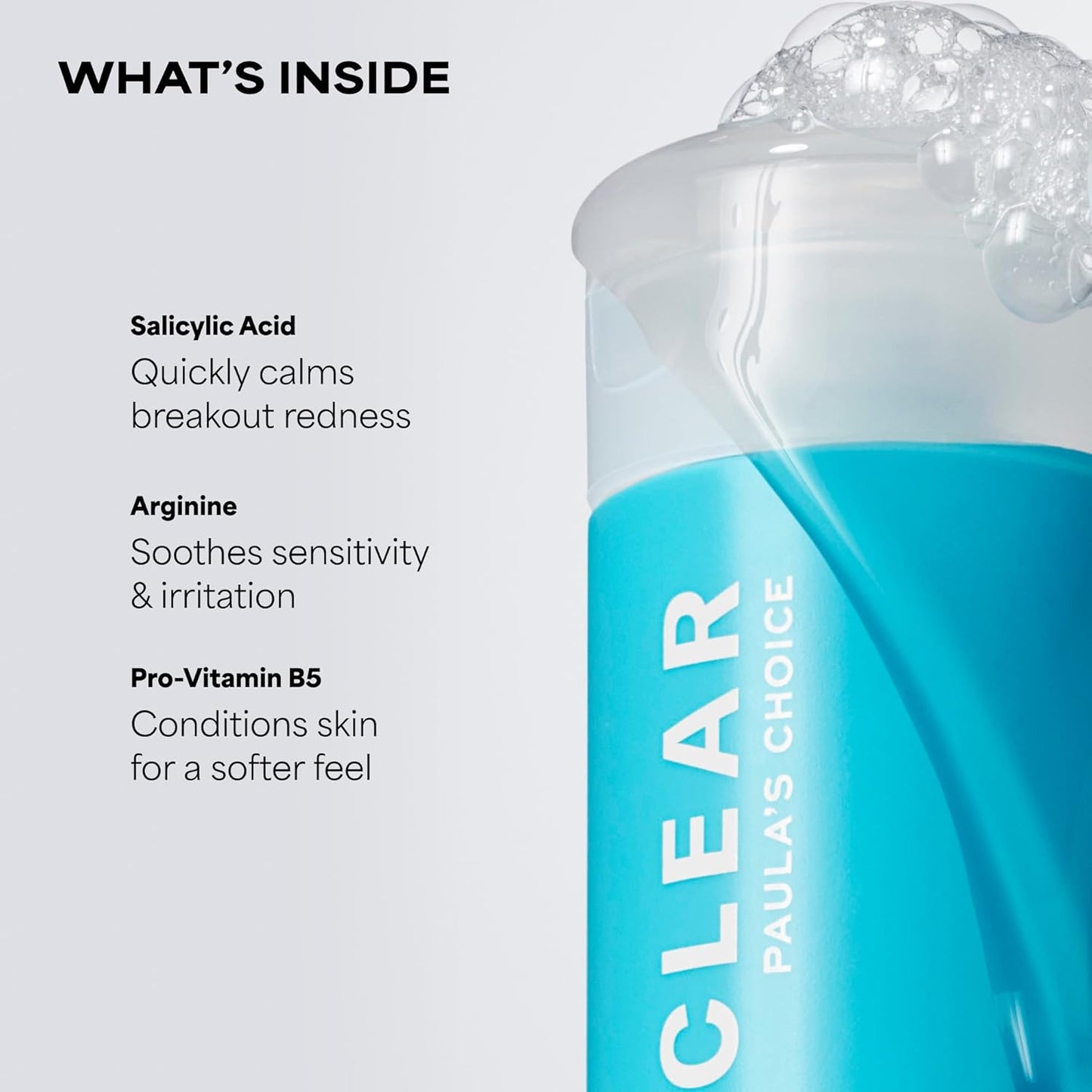 soothing gel texture with panthenol to calm redness-prone skin