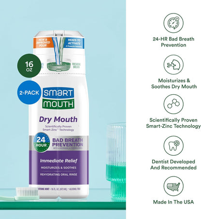 soothing mint flavor with non-burning, gentle rinse experience