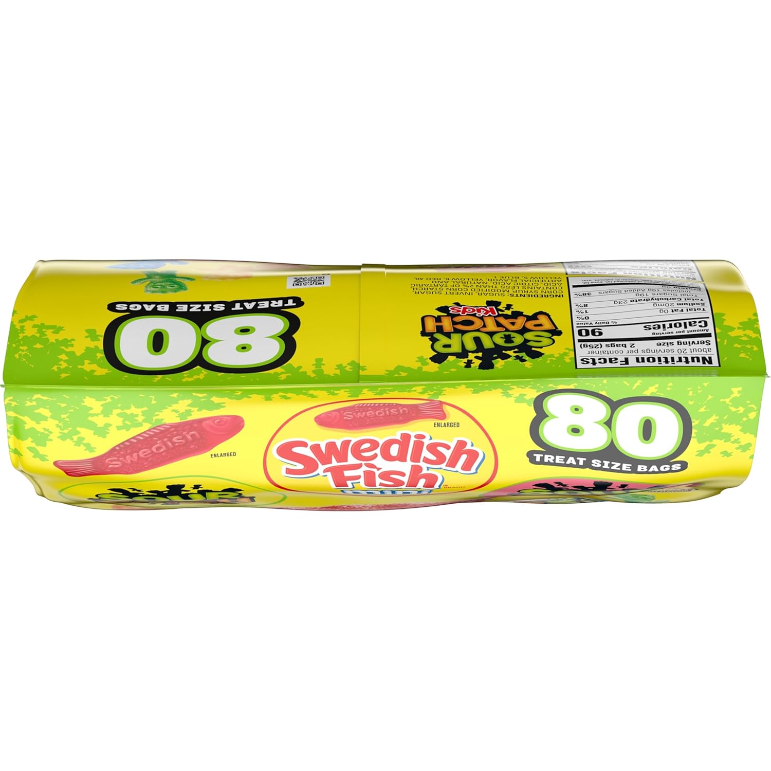 SOUR PATCH KIDS and SWEDISH FISH Mini Variety Pack – School Lunchbox Treats for Kids, 80 Individually Wrapped Snack Packs