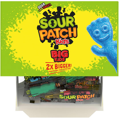SOUR PATCH KIDS Big Kids Individually Wrapped Soft & Chewy Candy for Kids Lunchboxes and After-School Snacks, 240 Count Box