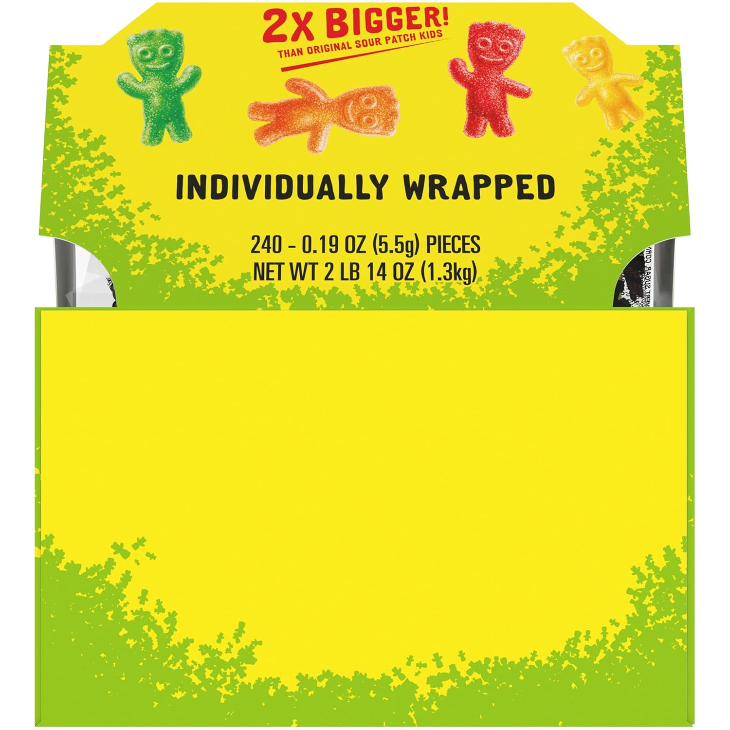 SOUR PATCH KIDS Big Kids Individually Wrapped Soft & Chewy Candy for Kids Lunchboxes and After-School Snacks, 240 Count Box