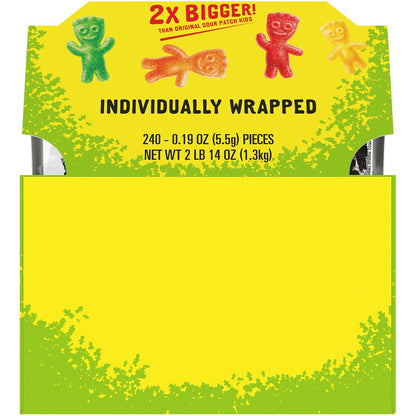 SOUR PATCH KIDS Big Kids Individually Wrapped Soft & Chewy Candy for Kids Lunchboxes and After-School Snacks, 240 Count Box
