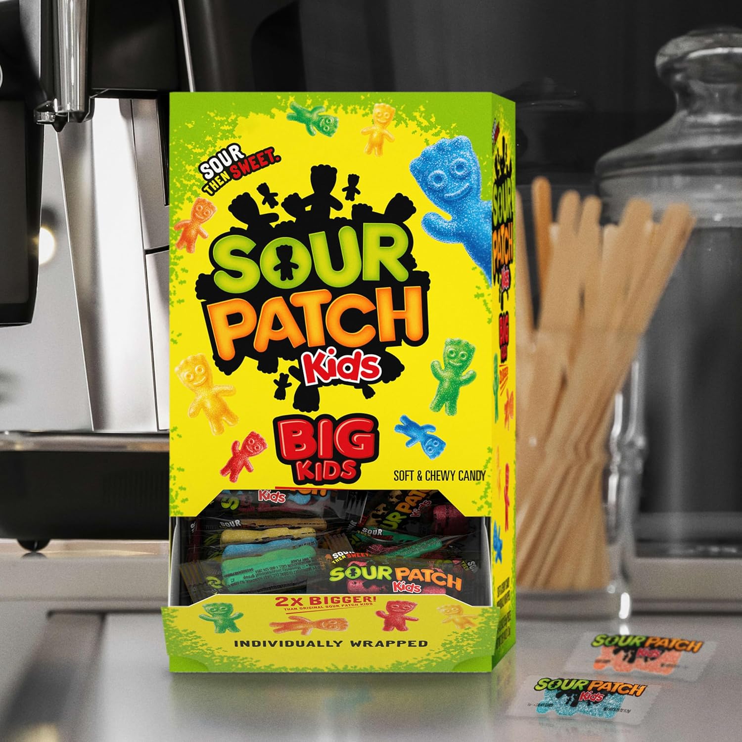 SOUR PATCH KIDS Big Kids Individually Wrapped Soft & Chewy Candy for Kids Lunchboxes and After-School Snacks, 240 Count Box